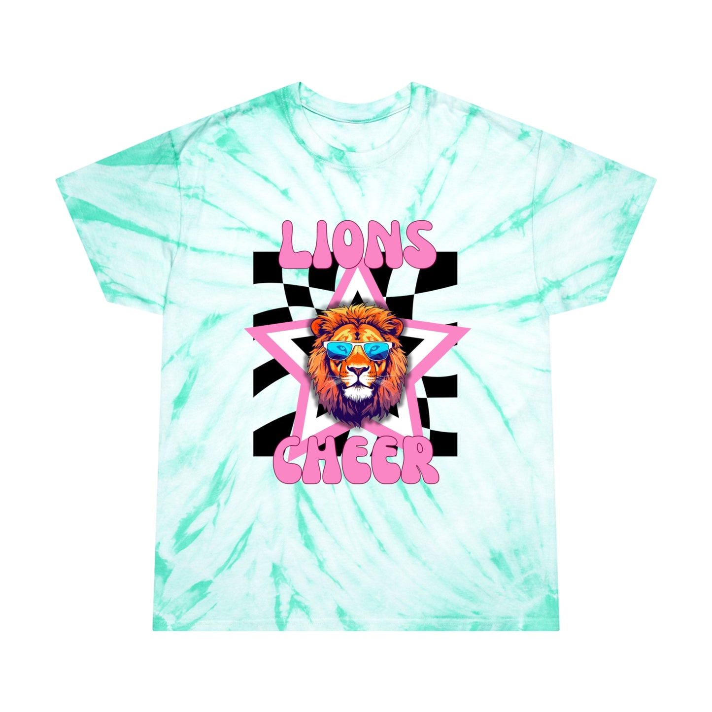 Tie-Dye Lions Cheer Adult Tee