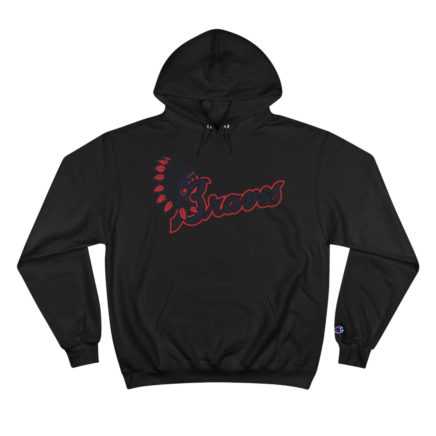 Vintage-Inspired Champion Hoodie with Native American Chief Design