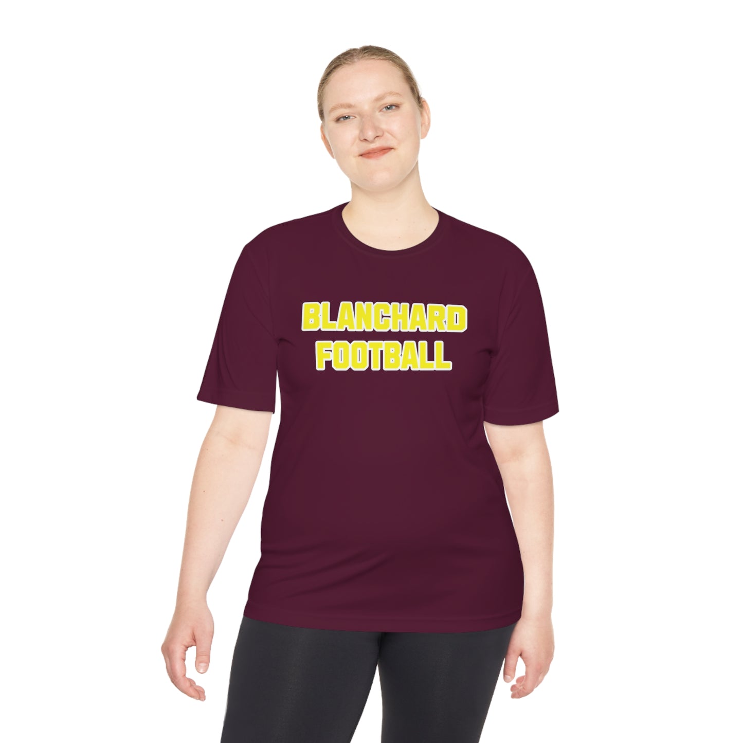 Unisex Moisture Wicking Tee adult Blanchard Football