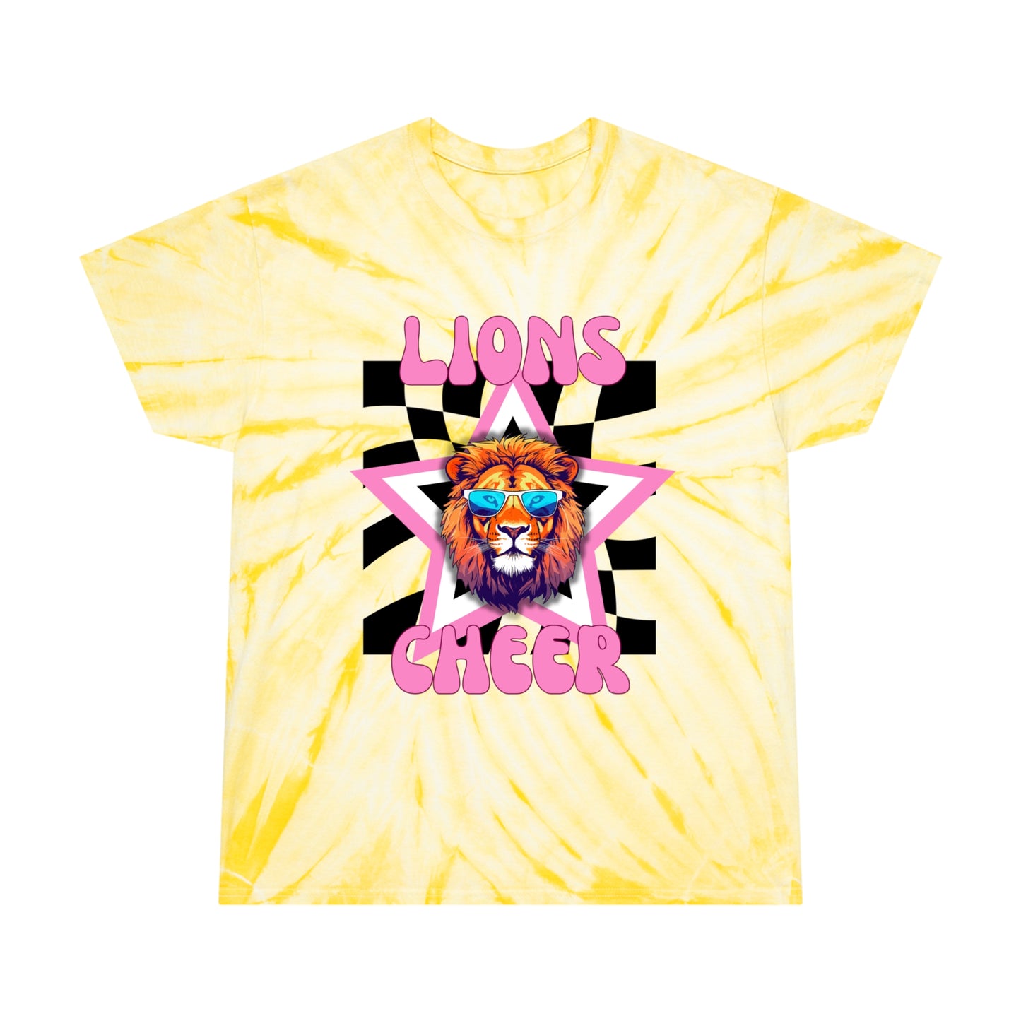 Tie-Dye Lions Cheer Adult Tee