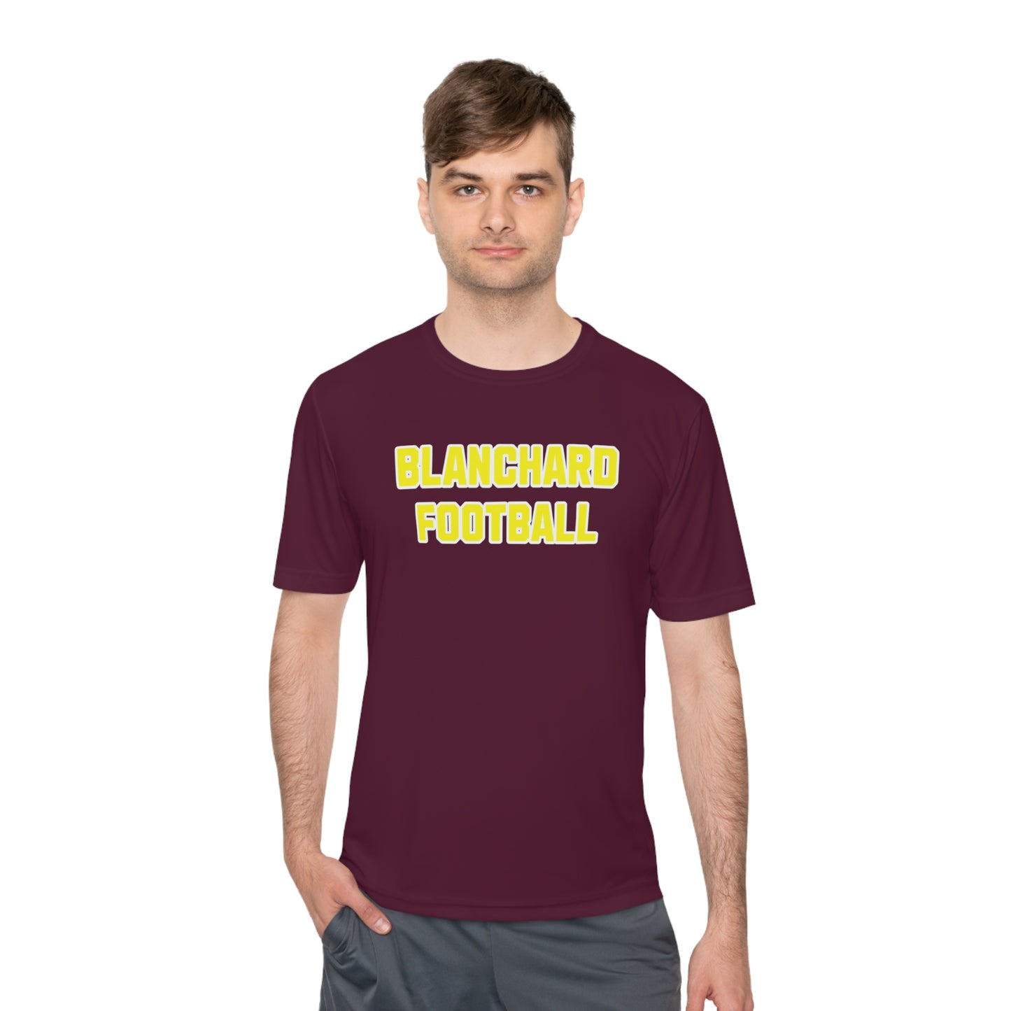 Unisex Moisture Wicking Tee adult Blanchard Football