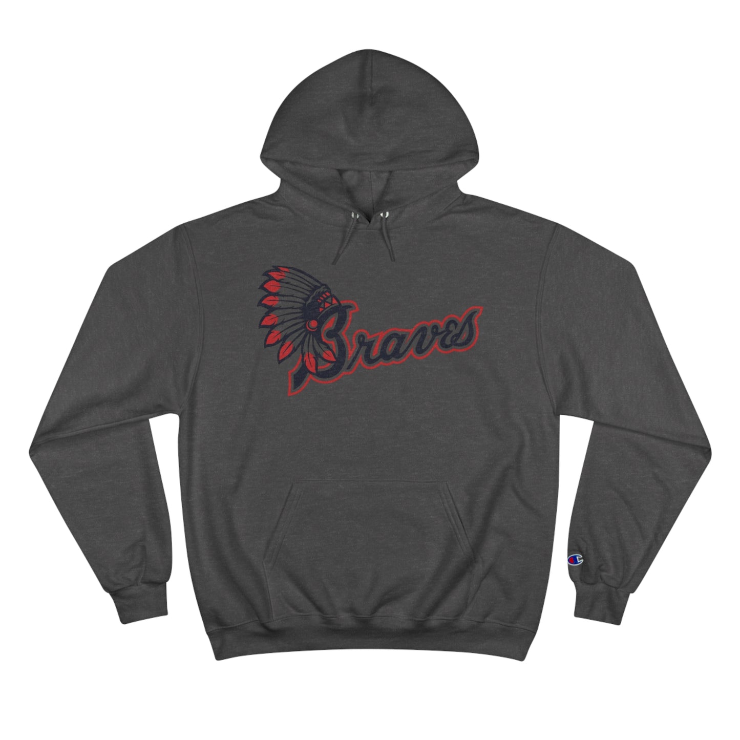 Vintage-Inspired Champion Hoodie with Native American Chief Design