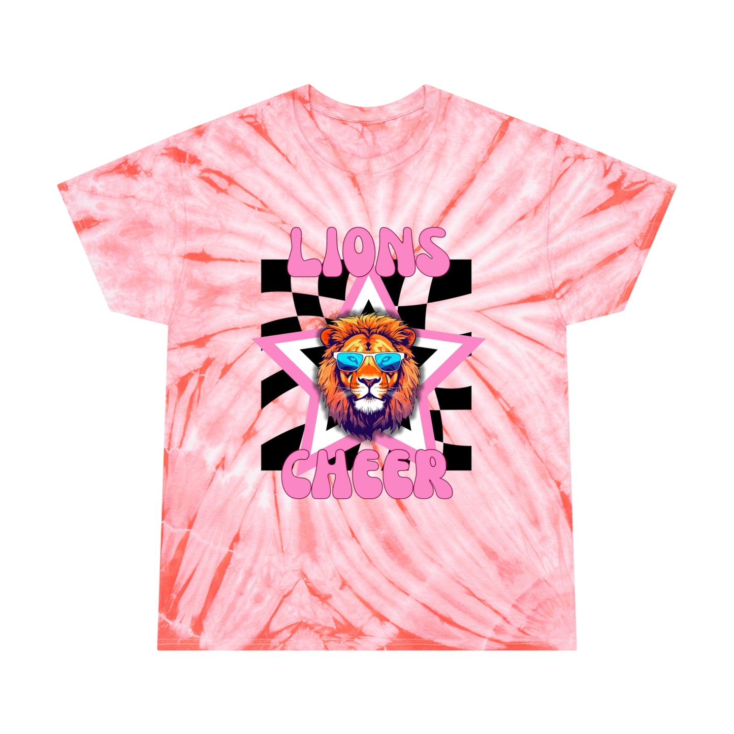 Tie-Dye Lions Cheer Adult Tee