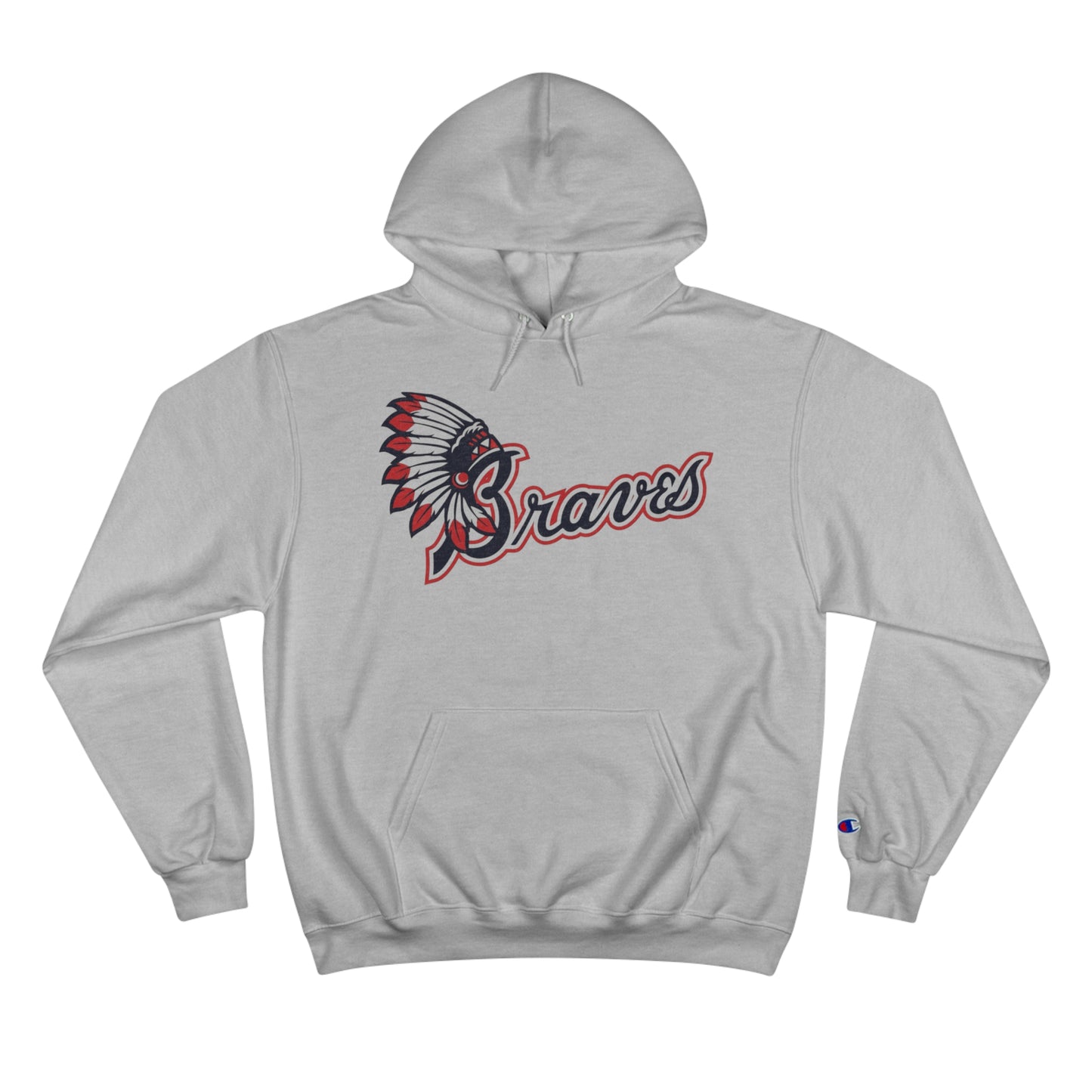 Vintage-Inspired Champion Hoodie with Native American Chief Design